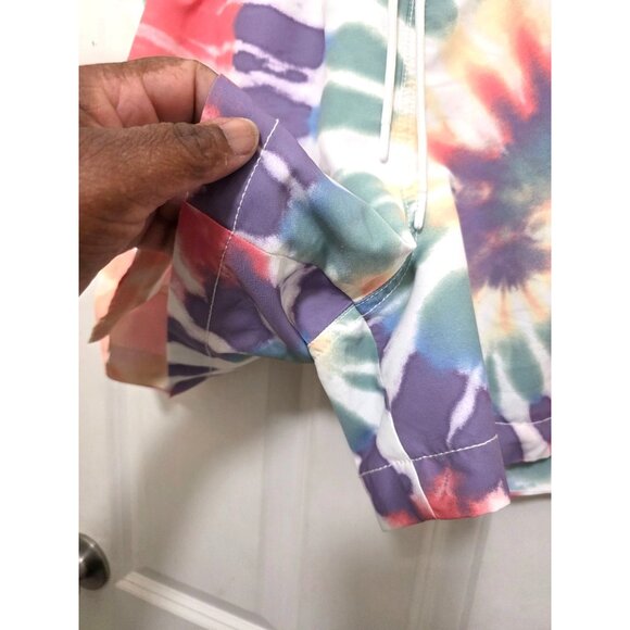 Abercrombie & Fitch Mens Tie-Dye Swim Shorts With Drawstring Waist & Back Pocket - Picture 7 of 9